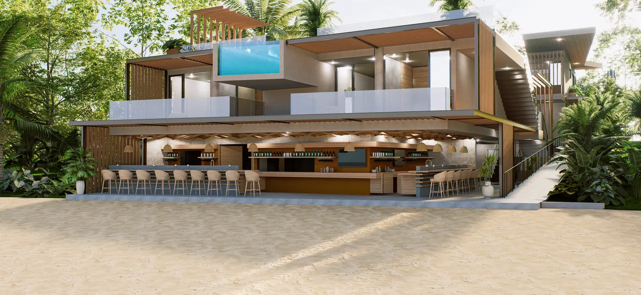 Beach side — restaurant and bar